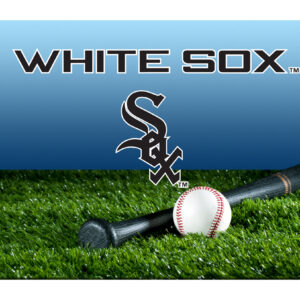 Chicago White Sox Pet Bowl Mat Classic Baseball Team Color Size Large CO