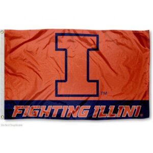 Illinois Fighting Illini Flag 3×5 Logo Design BSI – Special Order