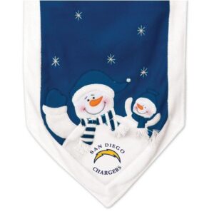 San Diego Chargers Table Runner 72×15 Snowman CO