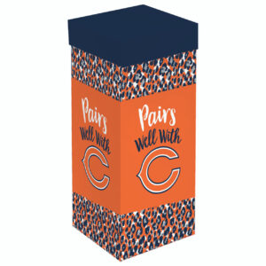 Chicago Bears Glass 17oz Wine Stemmed Boxed