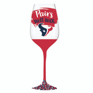 Houston Texans Glass 17oz Wine Stemmed Boxed