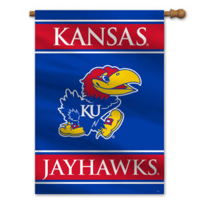 Kansas Jayhawks Banner 28×40 House Flag Style 2 Sided CO