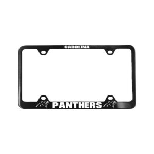 Carolina Panthers License Plate Frame Laser Cut Black