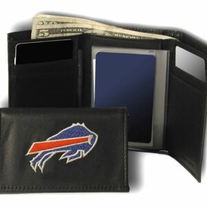 Buffalo Bills Wallet Trifold Leather Embroidered