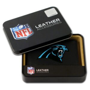 Carolina Panthers Wallet Trifold Leather Embroidered