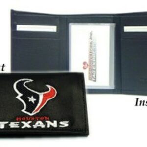 Houston Texans Wallet Trifold Leather Embroidered