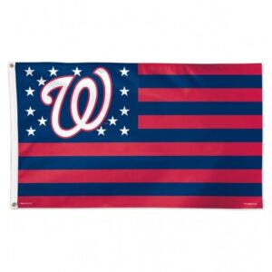 Washington Nationals Flag 3×5 Deluxe Style Stars and Stripes Design – Special Order