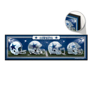 Dallas Cowboys Sign 9×30 Wood Helmets Design – Special Order