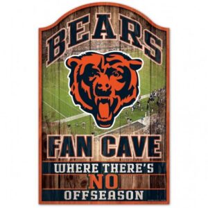 Chicago Bears Sign 11×17 Wood Fan Cave Design
