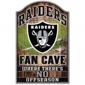 Las Vegas Raiders Wood Sign – 11″x17″ Fan Cave Design