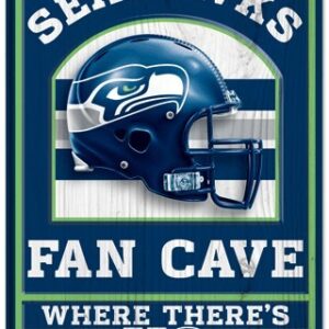 Seattle Seahawks Wood Sign – 11″x17″ Fan Cave Design