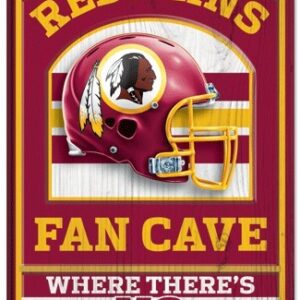 Washington Football Team Sign 11×17 Wood Fan Cave Design