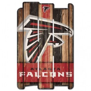 Atlanta Falcons Sign 11×17 Wood Fence Style