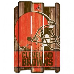 Cleveland Browns Sign 11×17 Wood Fence Style