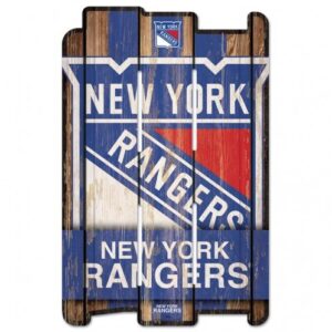 New York Rangers Sign 11×17 Wood Fence Style