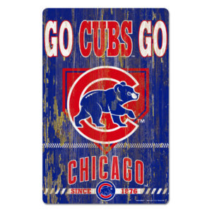 Chicago Cubs Sign 11×17 Wood Slogan Design