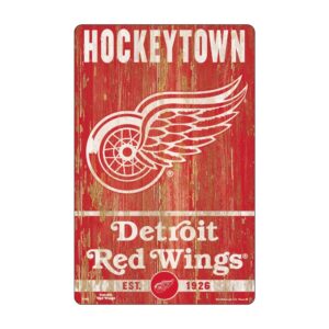 Detroit Red Wings Sign 11×17 Wood Slogan Design