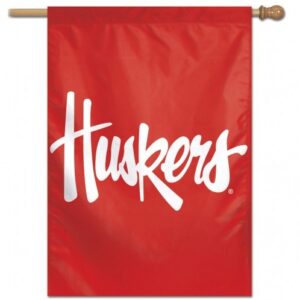 Nebraska Cornhuskers Banner 28×40 Vertical Logo Design