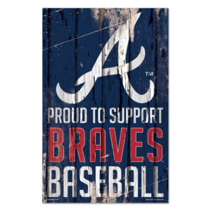 Atlanta Braves Sign 11×17 Wood Proud to Support Design