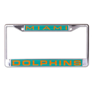 Miami Dolphins License Plate Frame – Inlaid – Special Order