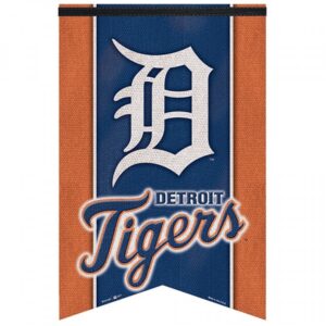 Detroit Tigers Banner 17×26 Pennant Style Premium Felt