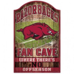 Arkansas Razorbacks Sign 11×17 Wood Fan Cave Design – Special Order