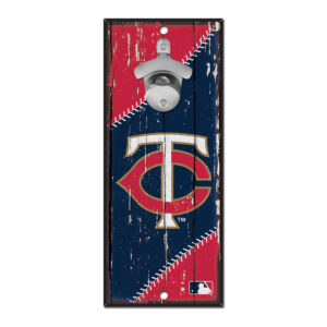 Minnesota Twins Sign Wood 5×11 Bottle Opener