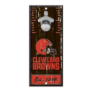 Cleveland Browns Sign Wood 5×11 Bottle Opener