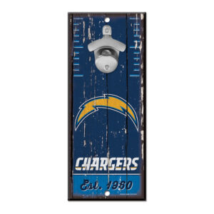 Los Angeles Chargers Sign Wood 5×11 Bottle Opener
