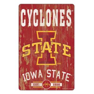 Iowa State Cyclones Sign 11×17 Wood Slogan Design