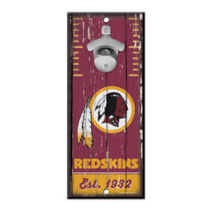 Washington Football Team Sign Wood 5×11 Bottle Opener