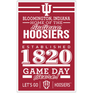 Indiana Hoosiers Sign 11×17 Wood Family Word Design