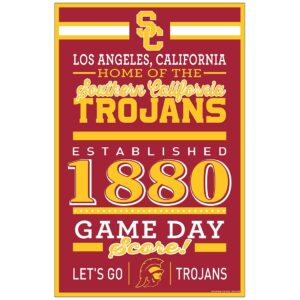 USC Trojans Sign 11×17 Wood Established Design – Special Order