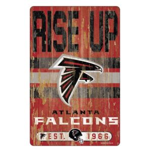 Atlanta Falcons Sign 11×17 Wood Slogan Design