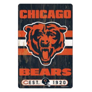 Chicago Bears Sign 11×17 Wood Slogan Design