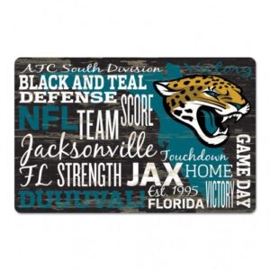 Jacksonville Jaguars Sign 11×17 Wood Family Word Design