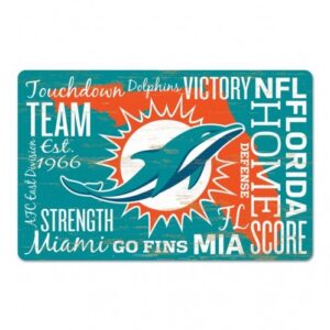 Miami Dolphins Sign 11×17 Wood Family Word Design