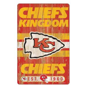 Kansas City Chiefs Sign 11×17 Wood Slogan Design