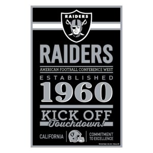 Las Vegas Raiders Sign 11×17 Wood Family Word Design