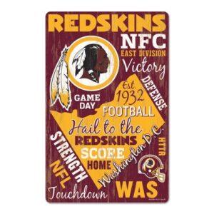Washington Football Team Sign 11×17 Wood Family Word Design
