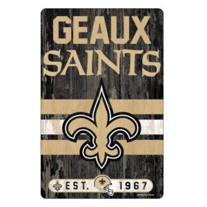 New Orleans Saints Sign 11×17 Wood Slogan Design