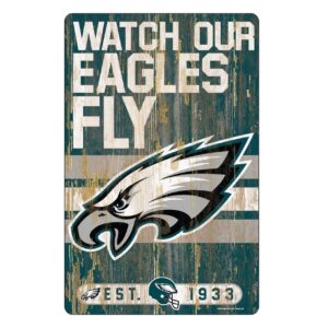 Philadelphia Eagles Sign 11×17 Wood Slogan Design