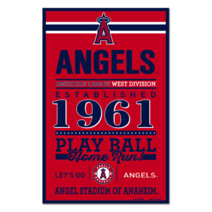 Los Angeles Angels Sign 11×17 Wood Wordage Design