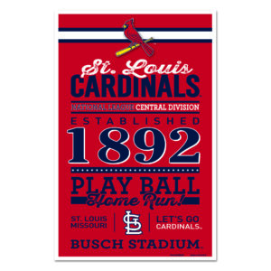 St. Louis Cardinals Sign 11×17 Wood Family Word Design