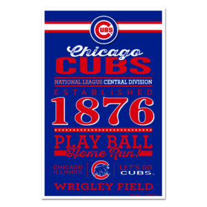 Chicago Cubs Sign 11×17 Wood Family Word Design