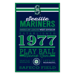 Seattle Mariners Sign 11×17 Wood Established Design – Special Order