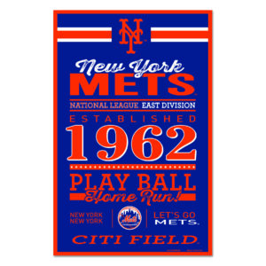 New York Mets Sign 11×17 Wood Family Word Design