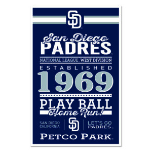 San Diego Padres Sign 11×17 Wood Established Design – Special Order
