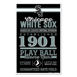 Chicago White Sox Sign 11×17 Wood Wordage Design