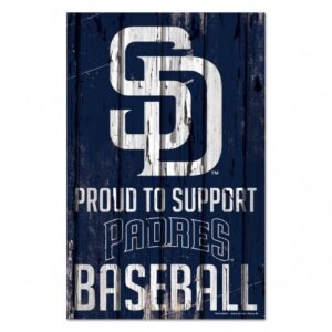 San Diego Padres Sign 11×17 Wood Proud to Support Design – Special Order